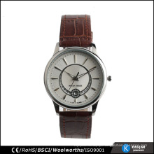 Fashion quartz men watches import watch movement, stainless steel back watch